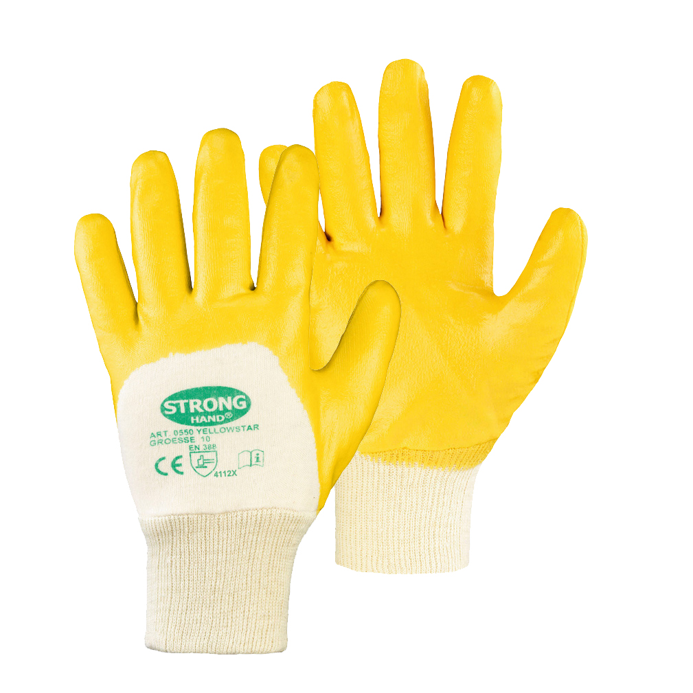 YellowStar Schutzhandschuh – Nitril teilbeschichtet | EN 388