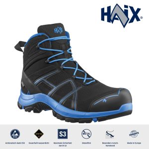 Haix® Black Eagle Safety 40 Mid S3 black/blue - Sicherheitsschuhe