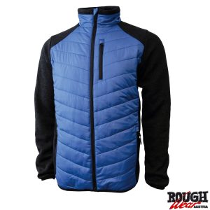 HYBRIDJACKE Salzburg royal/graphit | Strickfleece & Stepp | Warme Outdoor- & Freizeitjacke
