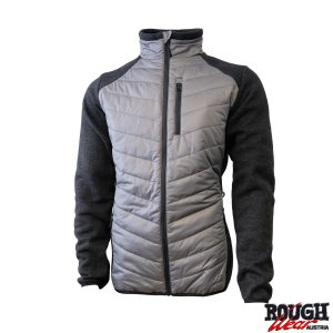 HYBRIDJACKE Salzburg Jacke grau/graphit | Strickfleece & Stepp | Warme Outdoor- & Freizeitjacke