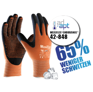 MaxiFlex® Endurance™ 42-848 | Montagehandschuh mit AD-APT Kühlung & Signalorange