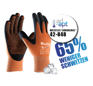 MaxiFlex® Endurance™ 42-848 | Montagehandschuh mit AD-APT Kühlung & Signalorange