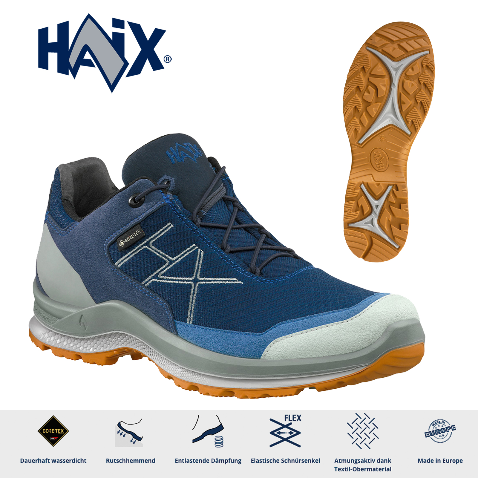 Haix® Black Eagle Adventure 3.0 GTX low marine-clay