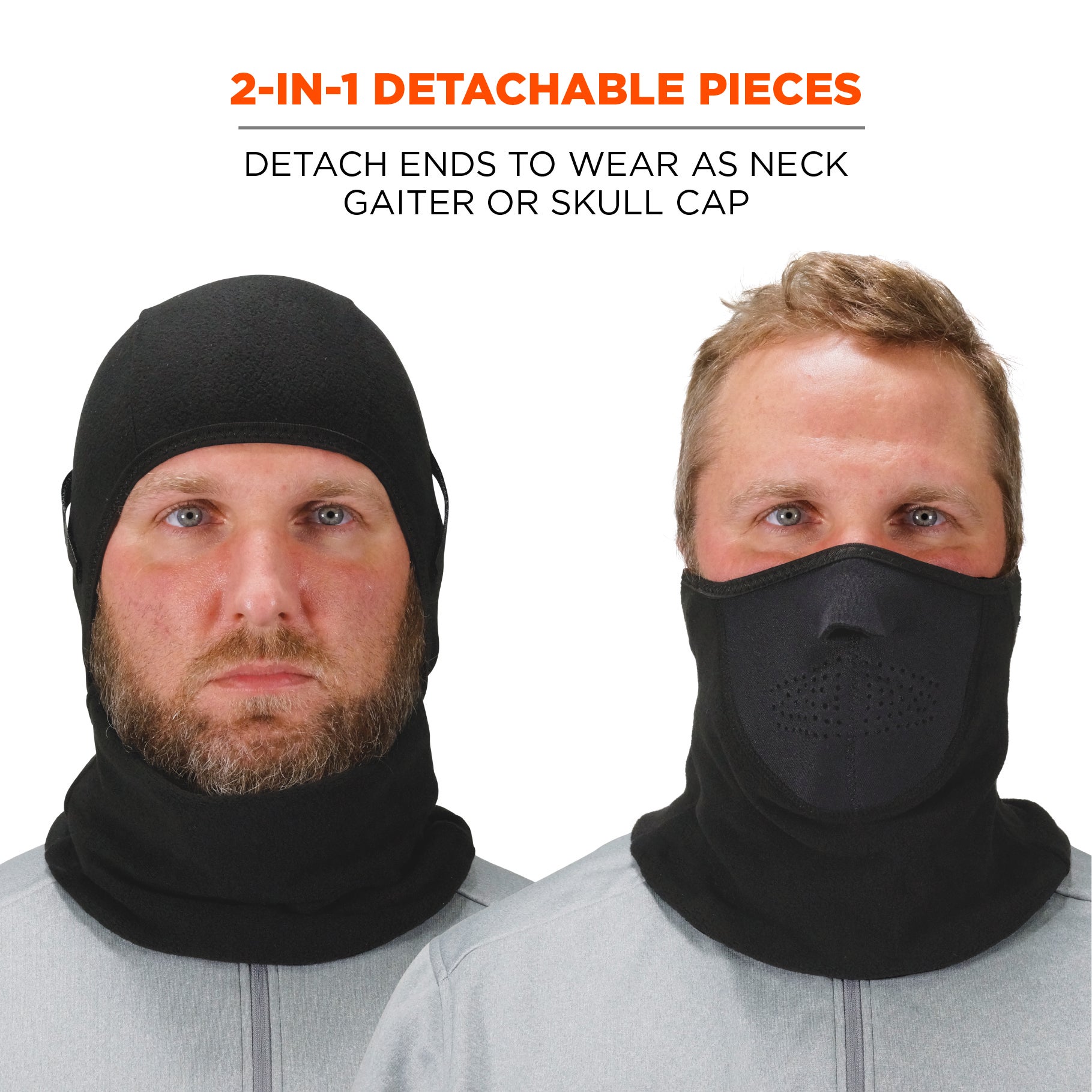 Balaclava Gesichtsmaske / Sturmhaube  2-teilig Fleece/Neopren – atmungsaktiver Kälteschutz – Bild 10