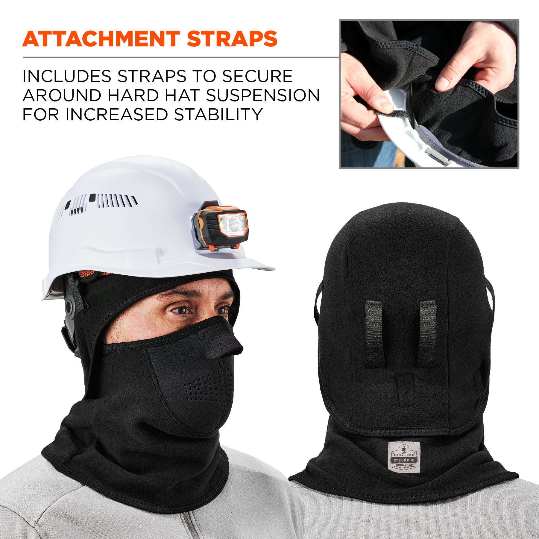 Balaclava Gesichtsmaske / Sturmhaube  2-teilig Fleece/Neopren – atmungsaktiver Kälteschutz – Bild 9