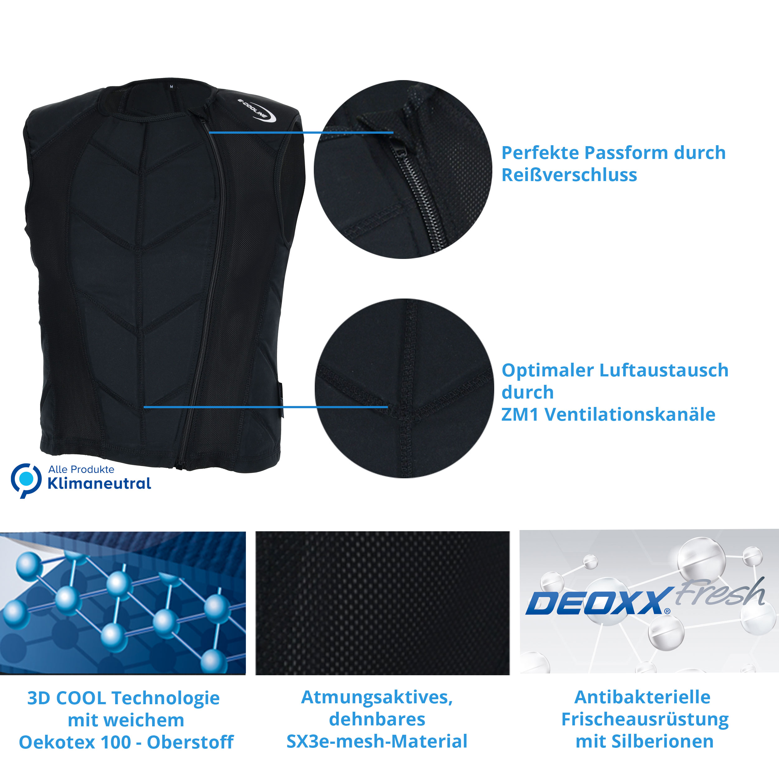 E.COOLINE Powercool SX3 RaceWeste – Kühlweste für Sport & Arbeit – Bild 3
