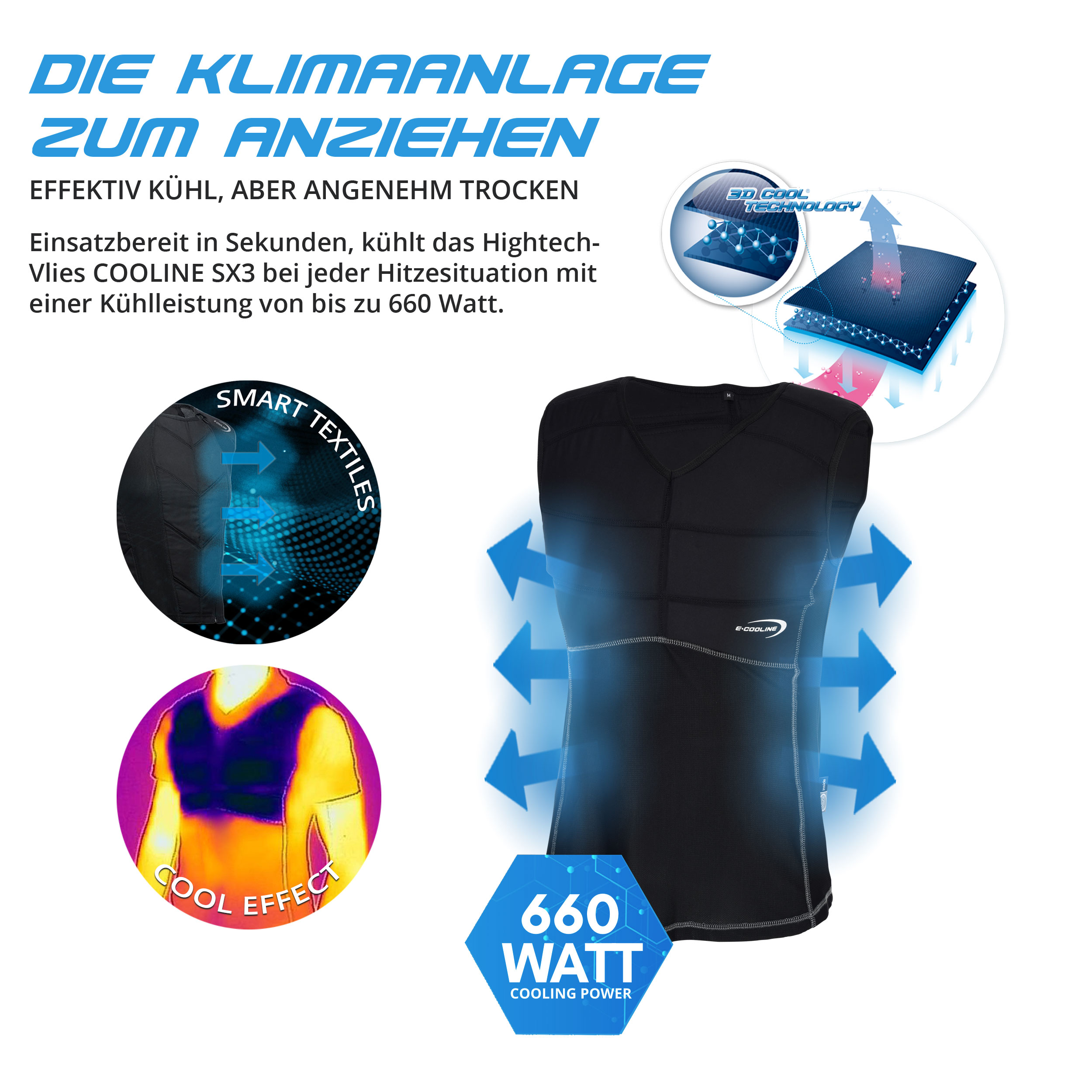 E.COOLINE Powercool SX3 Shirt – Kühlshirt für Sommer & Arbeit – Bild 2