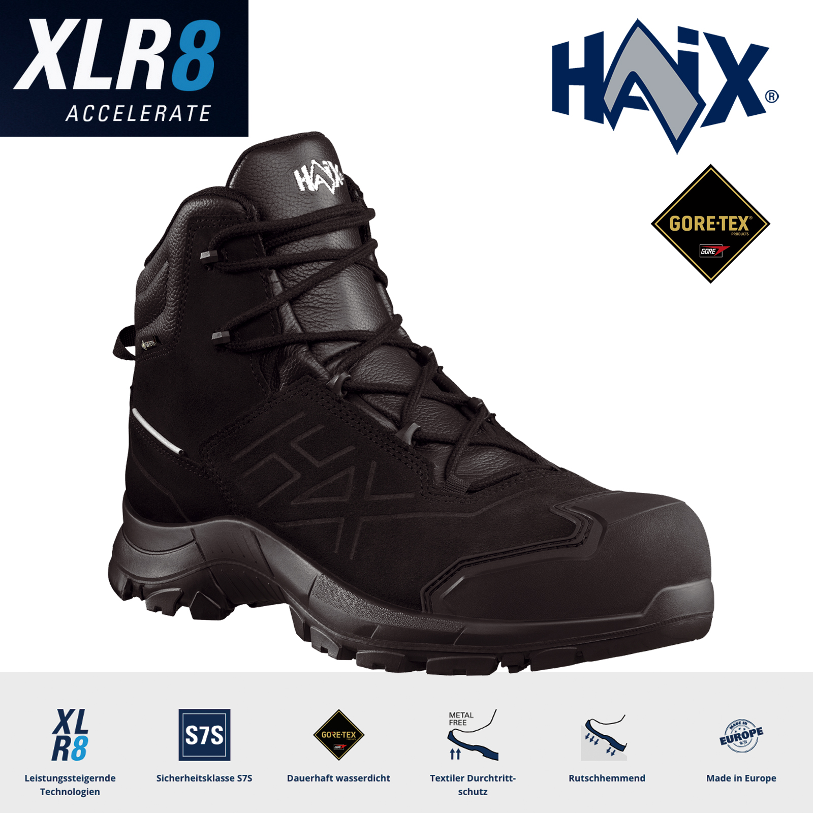 HAIX BLACK EAGLE Safety 610 GTX V | S7S Sicherheitsschuh GORE-TEX ESD