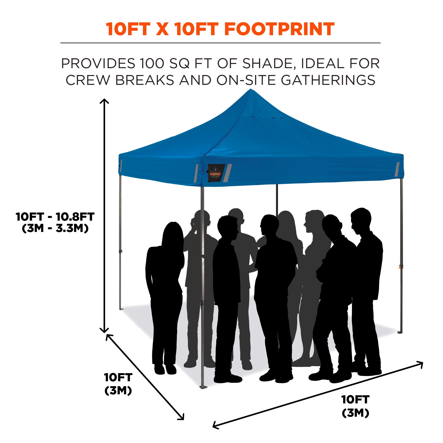SHAX 6002 Pop-Up-Zelt 3x3 m blau | Profi Faltpavillon wasserdicht UV50+ – Bild 7