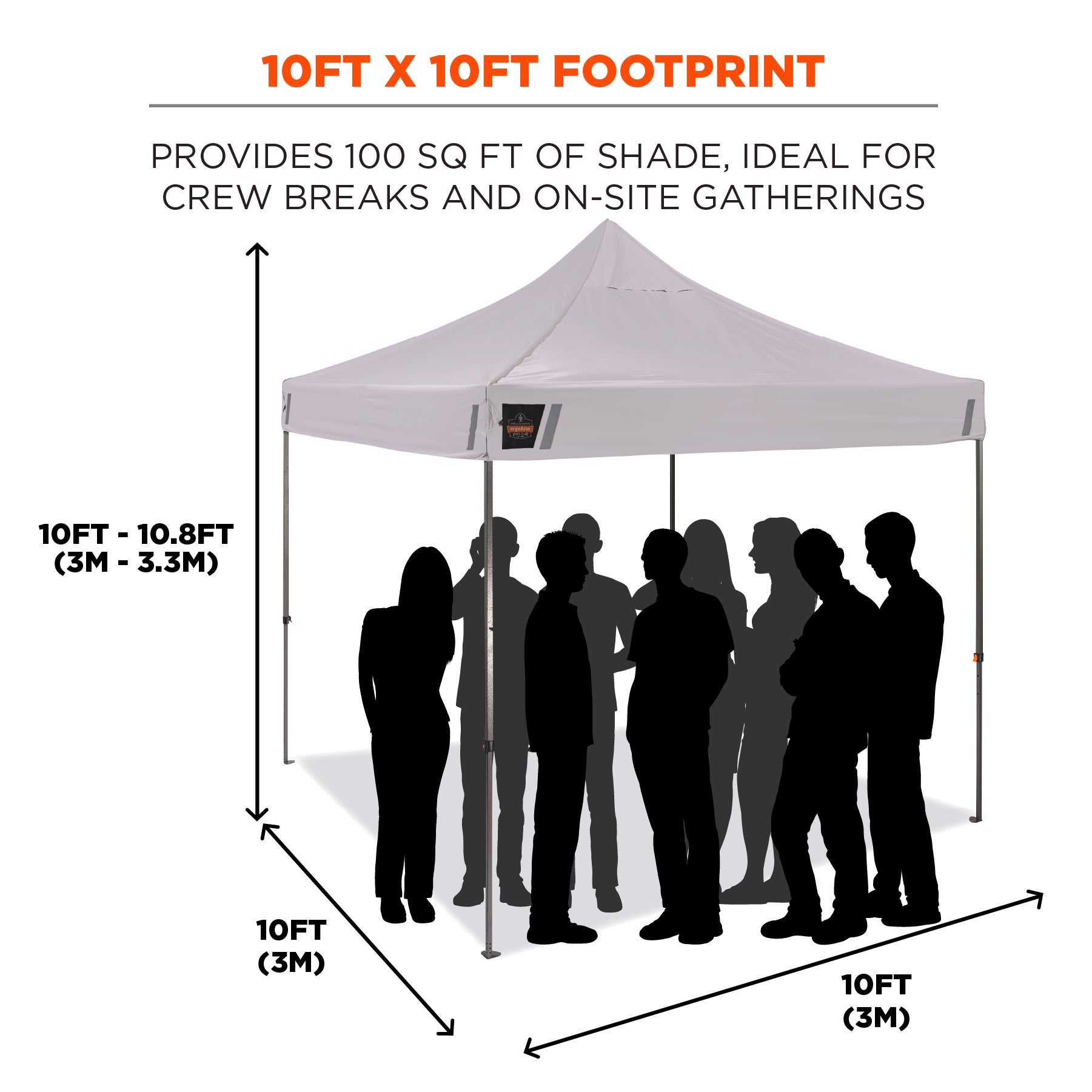 SHAX 6002 Pop-Up-Zelt 3x3 m weiss | Profi Faltpavillon wasserdicht UV50+ – Bild 9