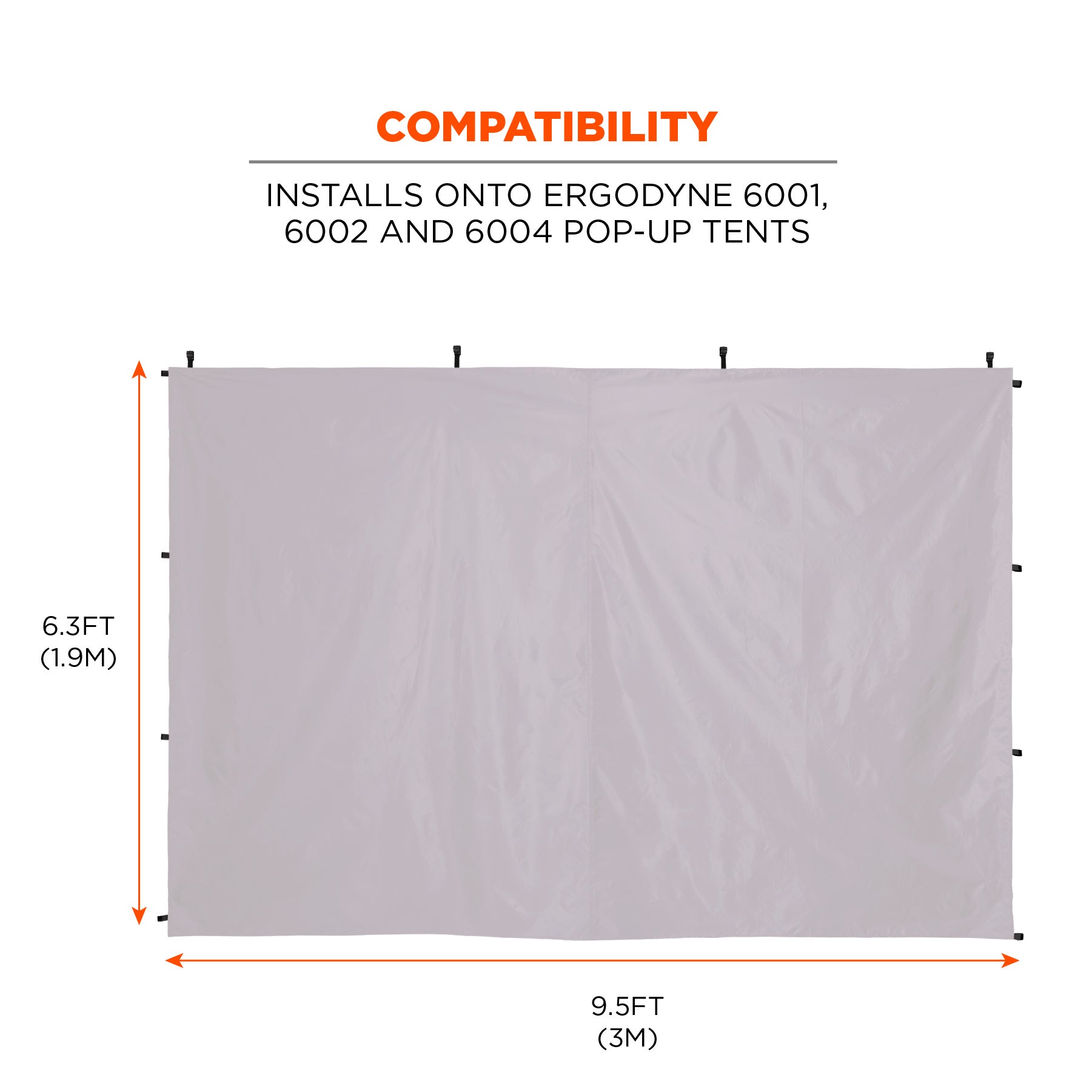 SHAX 6194 Seitenwand 3x3 m weiss | Zeltwand für Pop-Up-Zelte wasserdicht – Bild 5